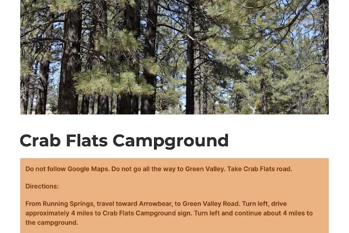 Crab Flats Family Campground Picture 7
