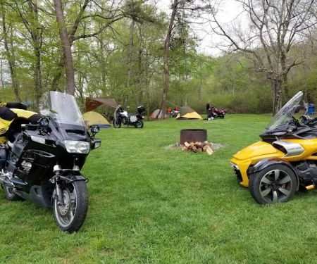 two motorcycle campground
