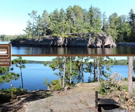 HB Voyageurs Narrows N60 Houseboat Campsite