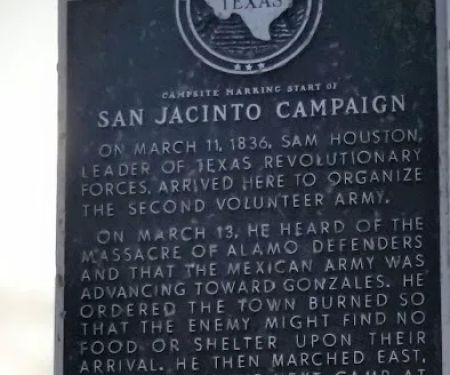 Campsite Marking Start Of San Jacinto Campaign