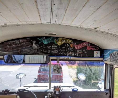 Piper's Skoolie in Bluffton, Iowa