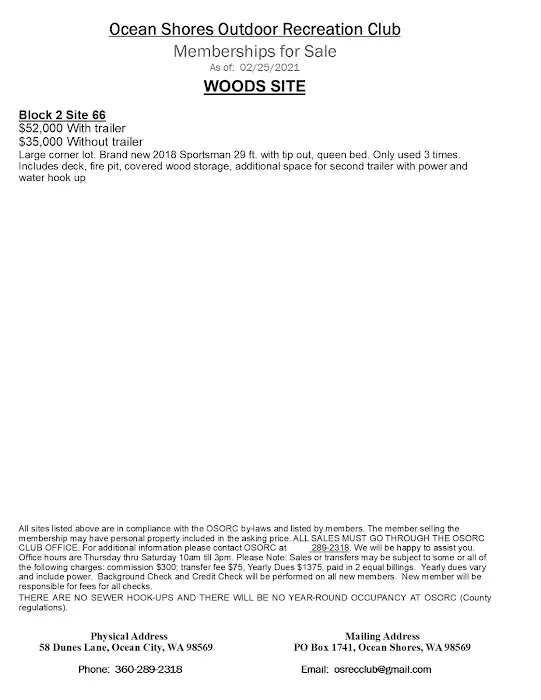 Ocean Shores Outdoor Recreation Club Picture 3